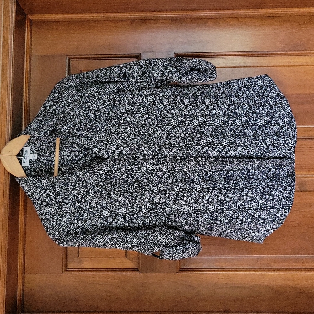 Express V-neck Button Down Blouse